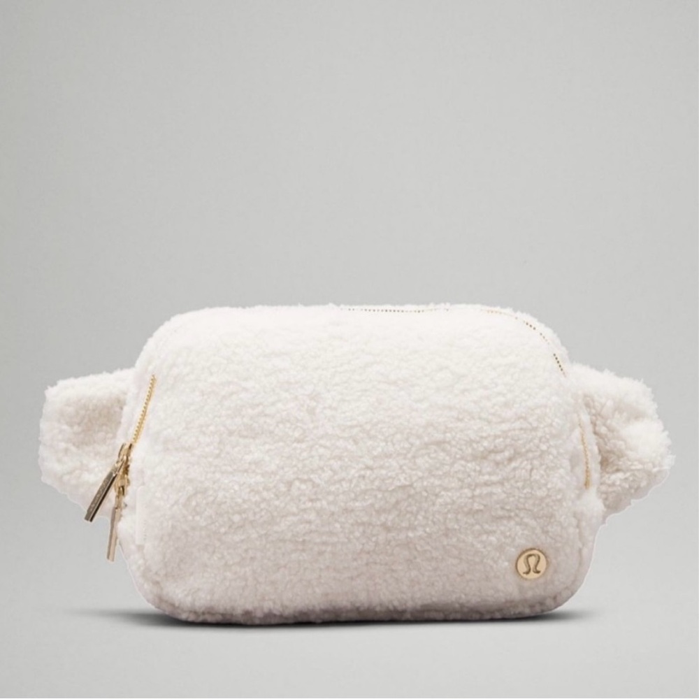 lululemon athletica Cream Sherpa Crossbody/ Waist Bag